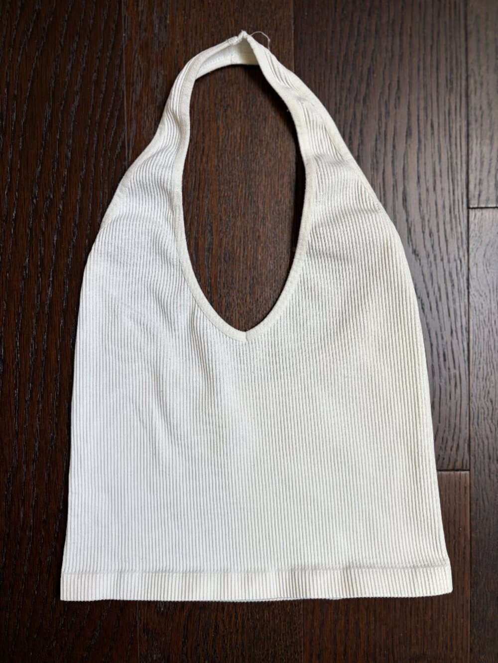 Out from Under by Urban Outfitters Ribbed Halter Tank Top (White) - Medium